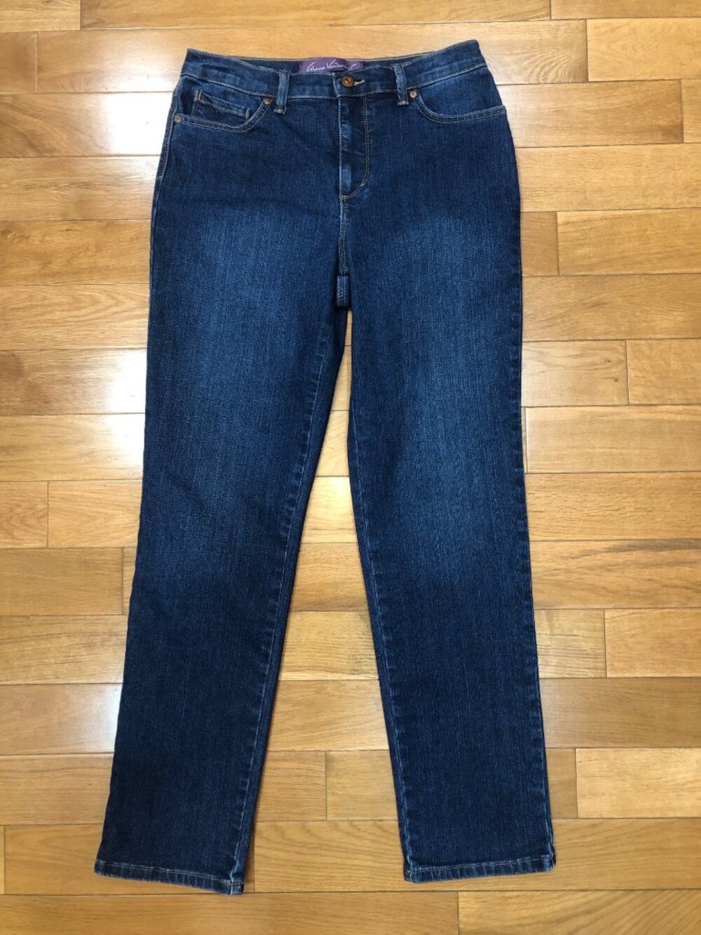 Gloria Vanderbilt Amanda Slimming Tapered Leg Blue Jeans Size 6 Average
